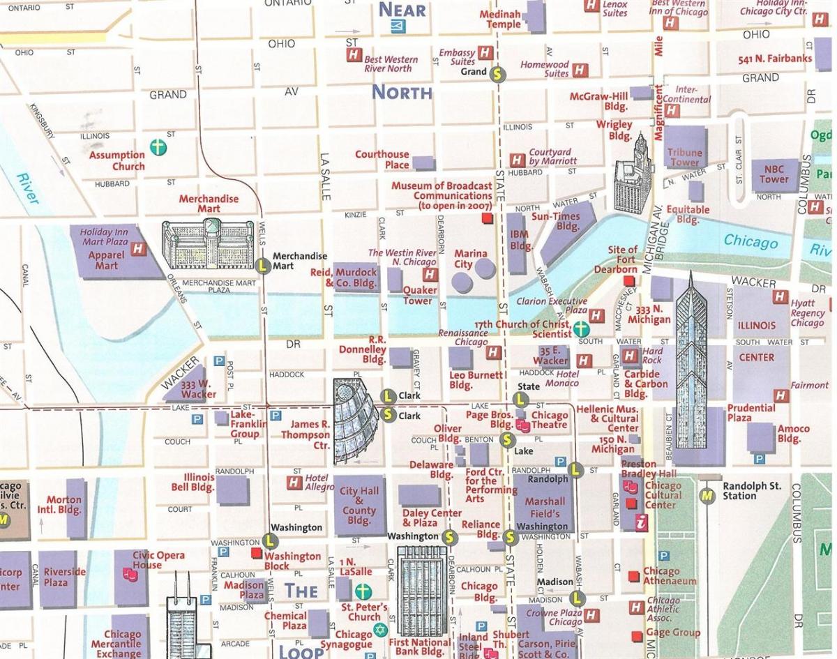karte no pilsētas Chicago