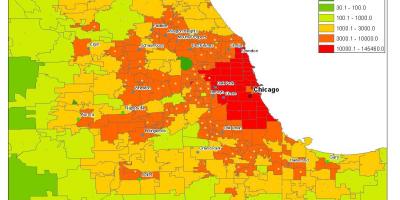 Demogrāfisko karti no Čikāgas