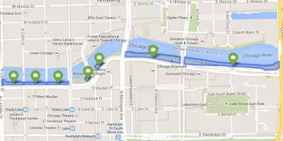 Karte riverwalk Chicago