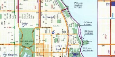 Čikāgas velosipēdu joslas kartē