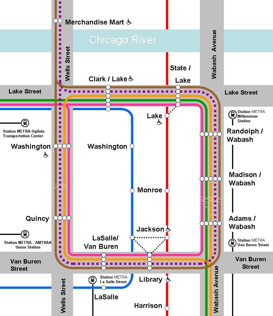 orange line karte, Chicago