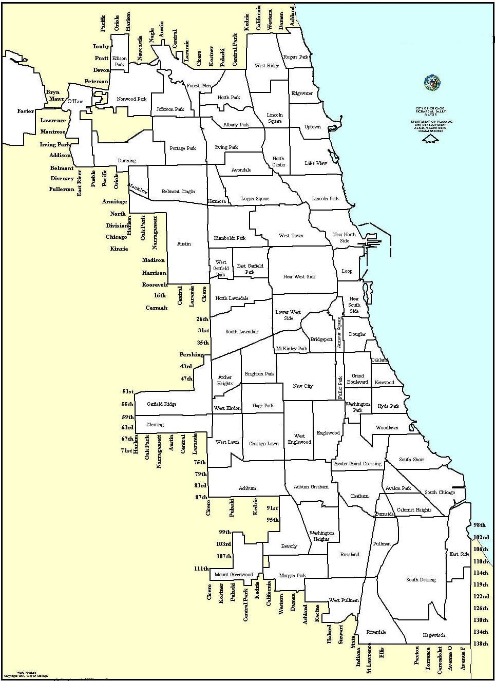 zonējuma karte, Chicago