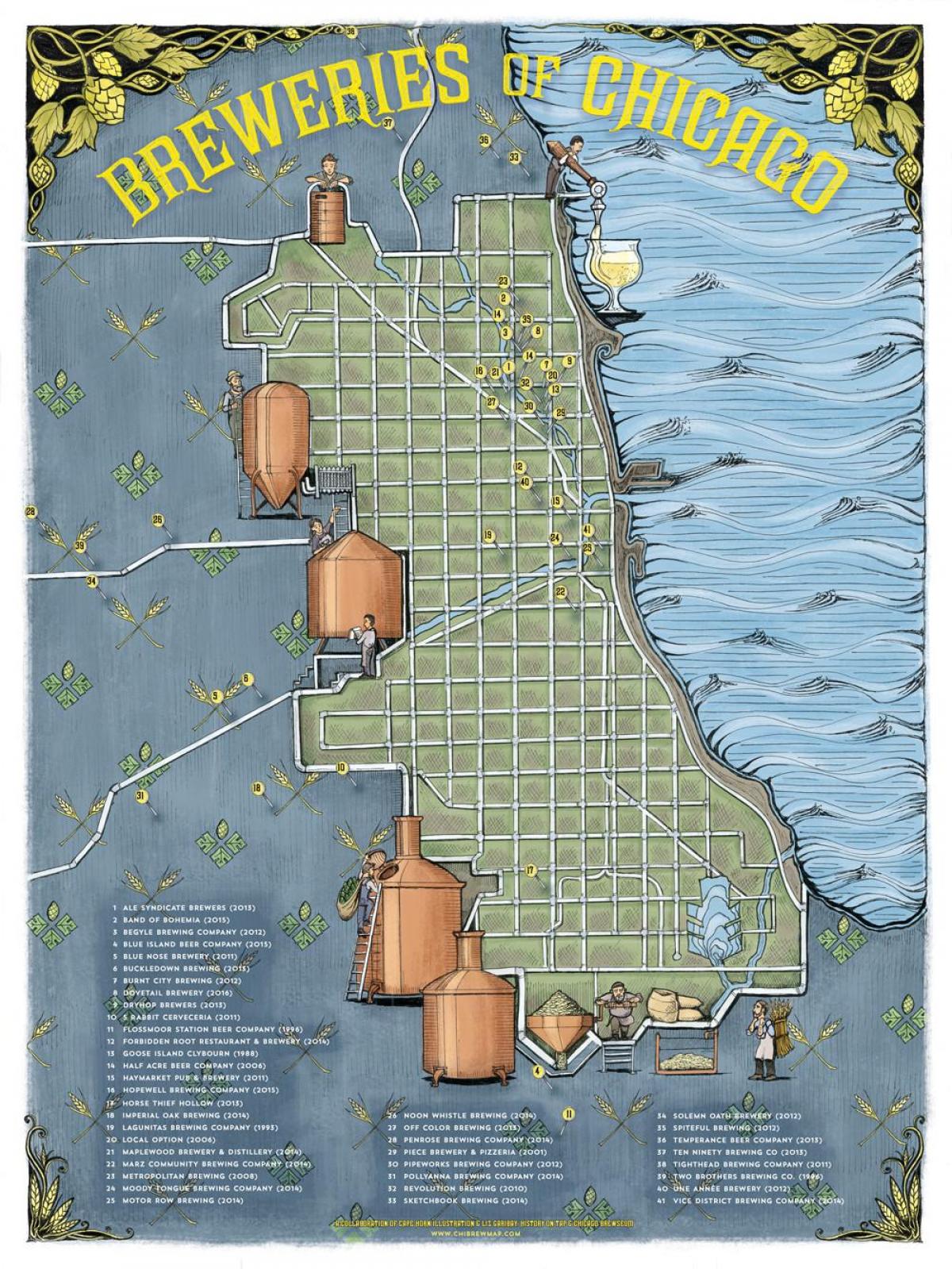 Čikāgas alus karte