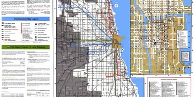 Autobusu maršrutiem, Chicago karte