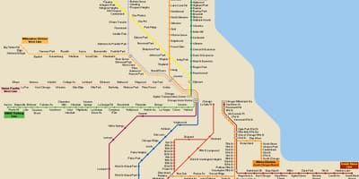 Čikāgas sabiedriskā transporta karte