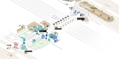 Karte savienības stacijas Chicago