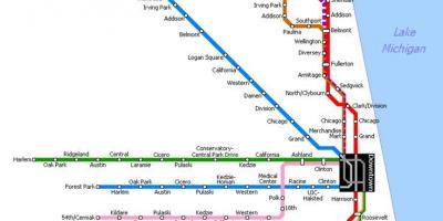 Karte metro Chicago