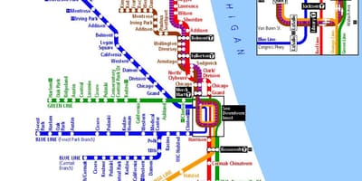 Metro Čikāgas karte